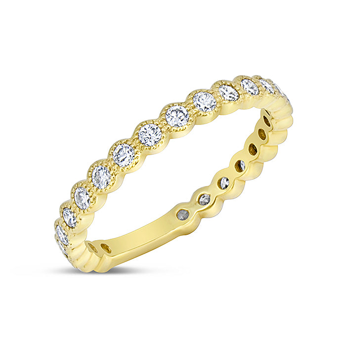 Milgrain Bezel Diamond Ring