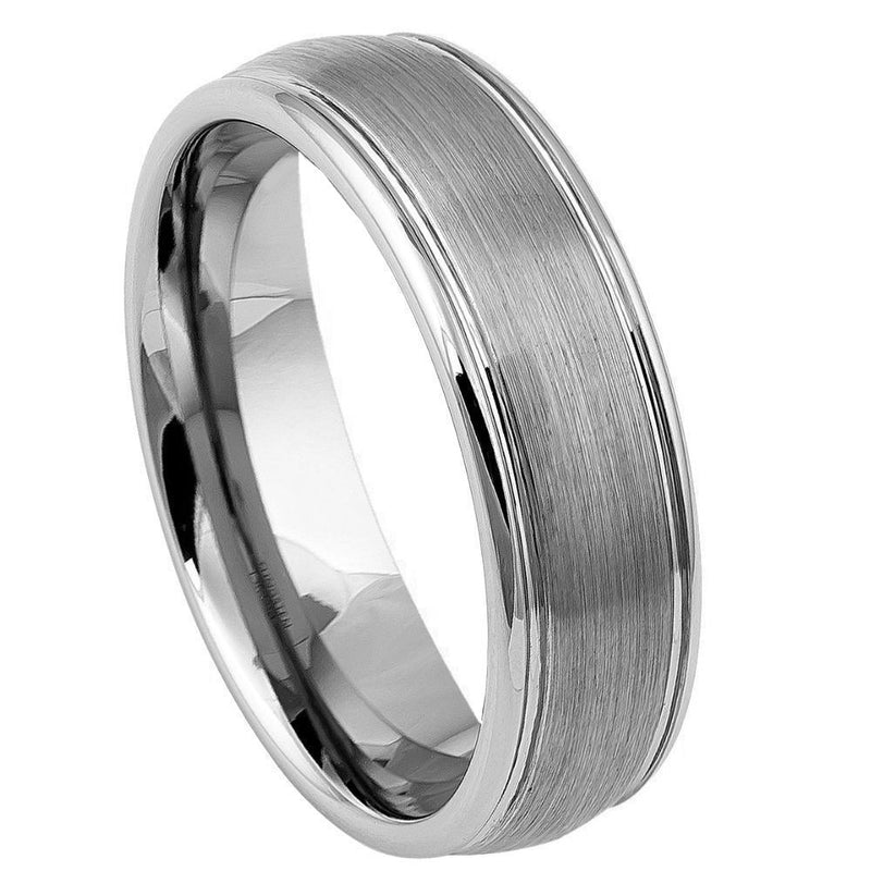 Brushed Center Shiny Edges - Pasha Fine Jewelry