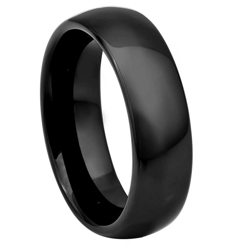 Black Tungsten Domed - Pasha Fine Jewelry