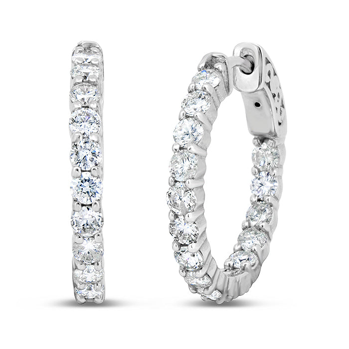 1.50ct Inside & Out Diamond Hoops