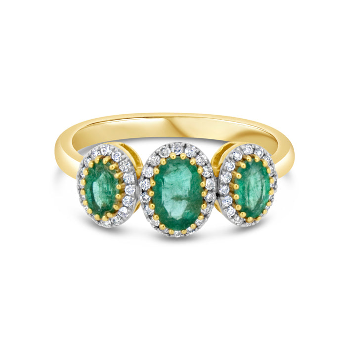 Three Emerald Ring - Pasha Fine Jewelry