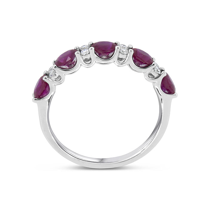 5 Stone Ruby Band