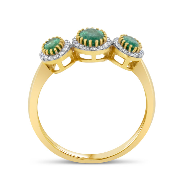 Three Emerald Ring - Pasha Fine Jewelry