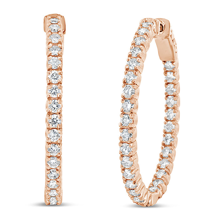 Large Inside-Out Diamond Hoops - Pasha Fine Jewelry