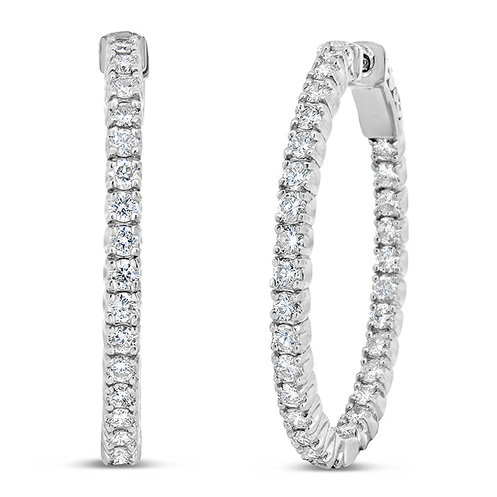 2.62ct Inside & Out Diamond Hoops