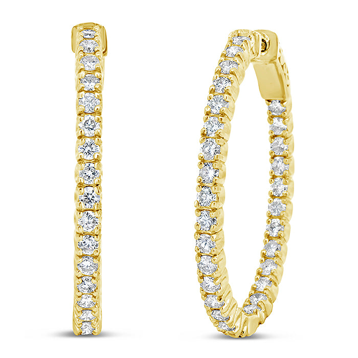 2.62ct Inside & Out Diamond Hoops - Pasha Fine Jewelry
