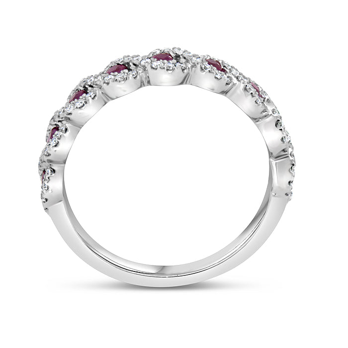 Ruby Eye Diamond Band