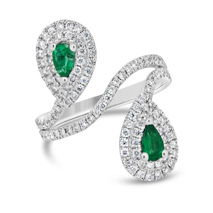 Pear Shaped Emerald Ivy Ring - Pasha Fine Jewelry
