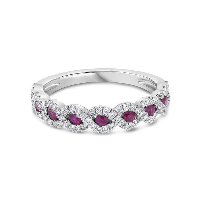 Ruby Eye Diamond Band