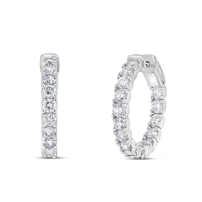 3.50ct Inside & Out Diamond Hoops