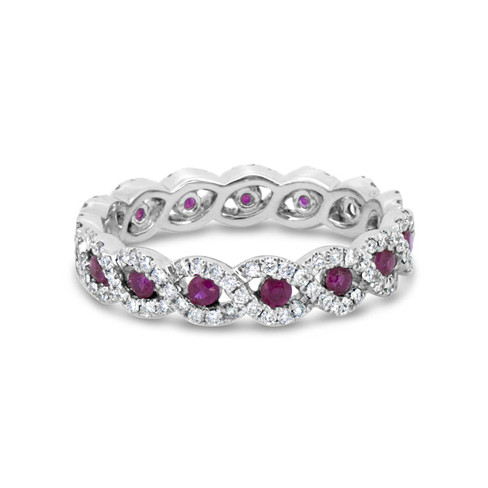 Ruby Twist Eternity Band
