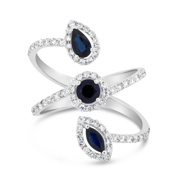 Sapphire Leaf Ring - Pasha Fine Jewelry