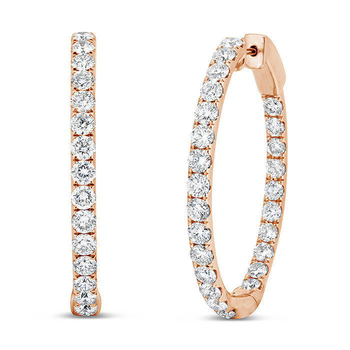 Deluxe Inside Out Hoop Earrings - Pasha Fine Jewelry