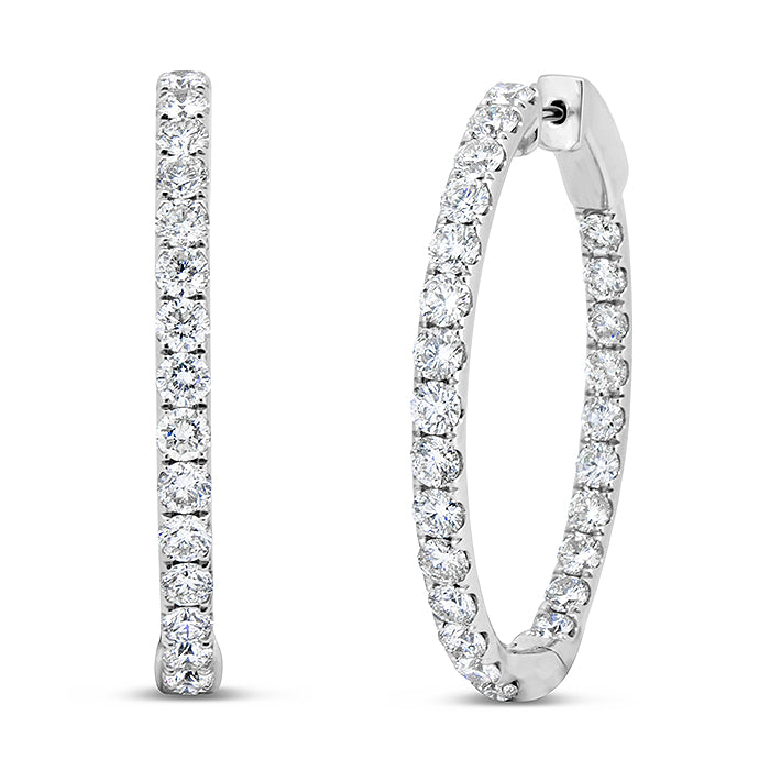 Deluxe Inside Out Hoop Earrings - Pasha Fine Jewelry