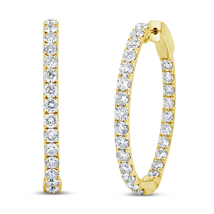 Deluxe Inside Out Hoop Earrings - Pasha Fine Jewelry