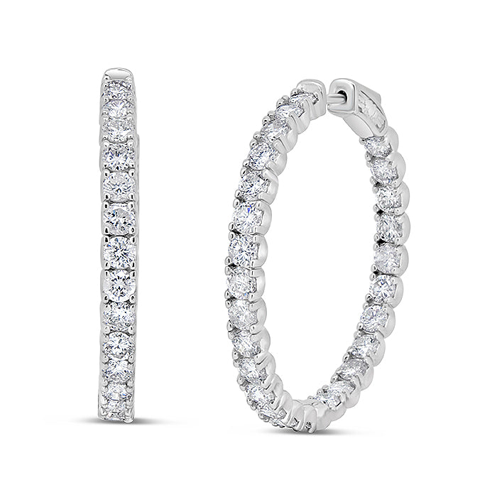 Diamond Eternity Hoops - Pasha Fine Jewelry