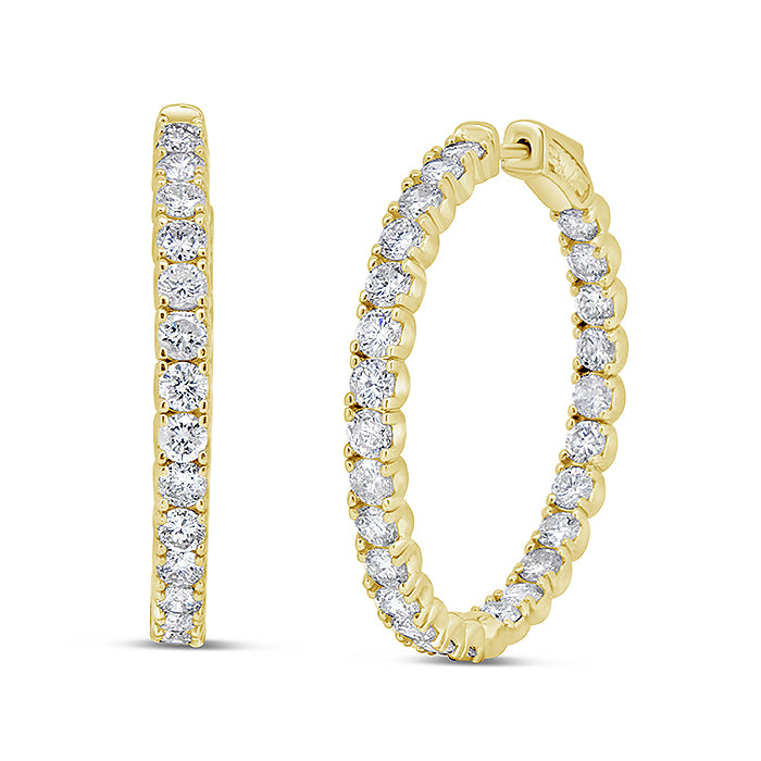Diamond Eternity Hoops - Pasha Fine Jewelry