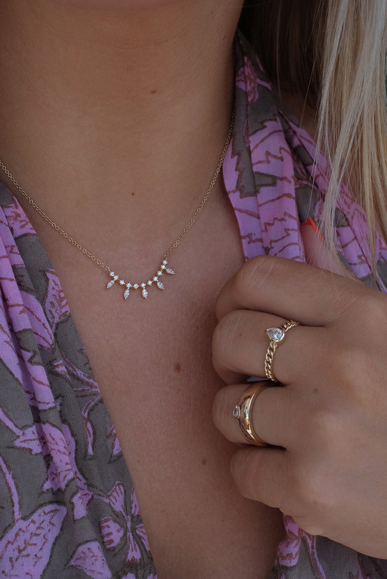 Marquise & Round Diamond Necklace - Pasha Fine Jewelry