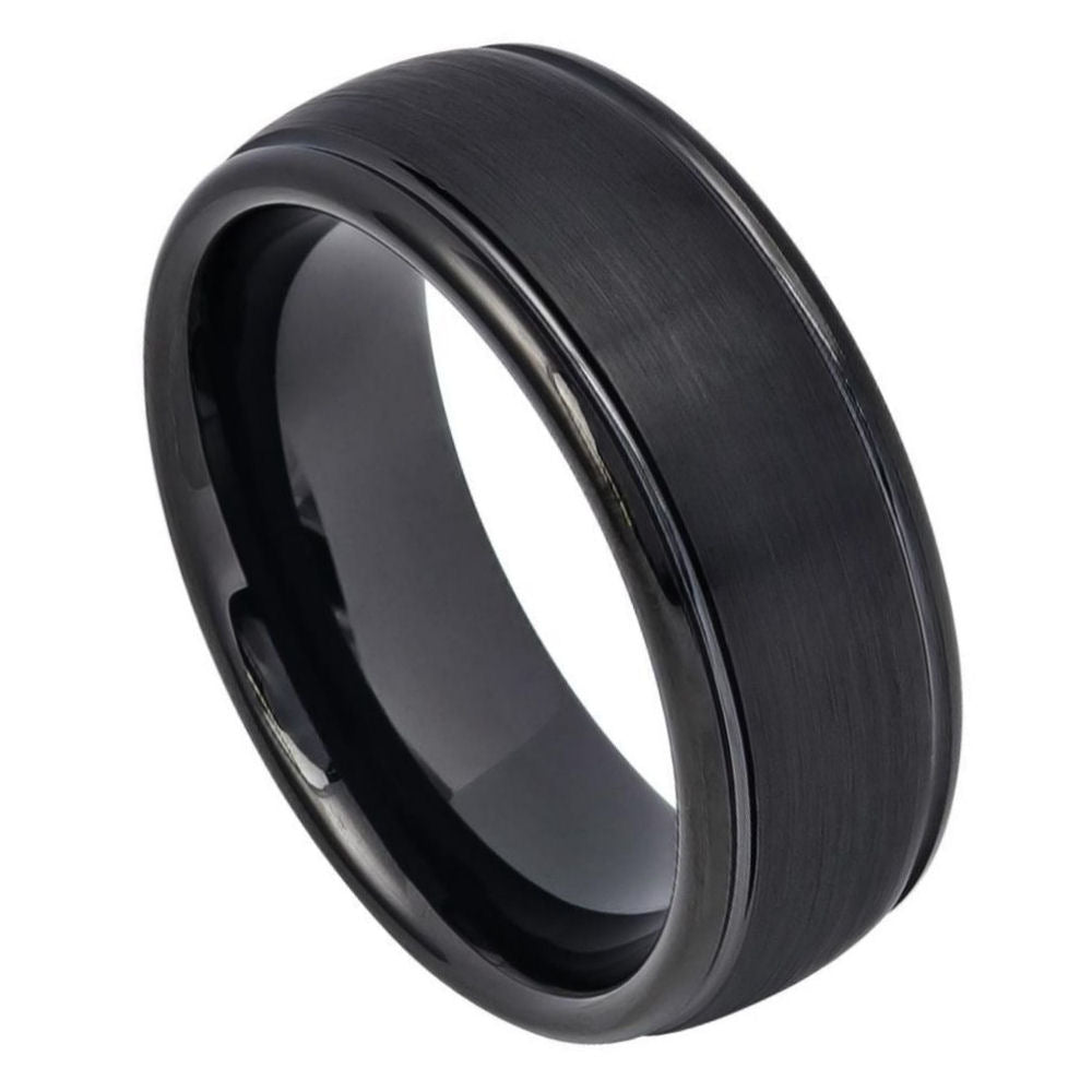 Black Brushed Band - Pasha Fine Jewelry
