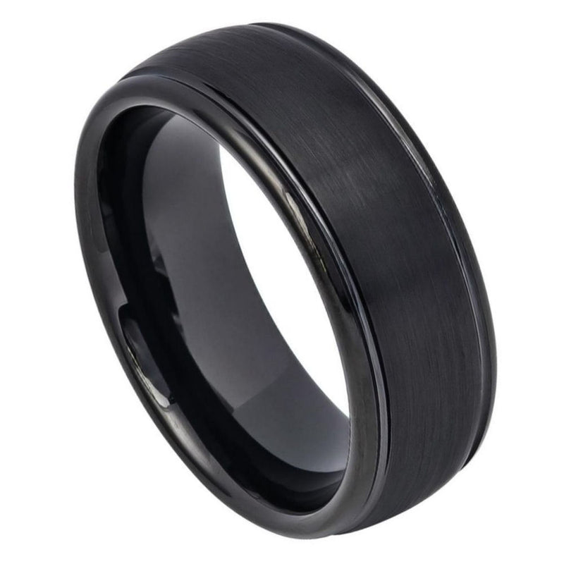 Black Brushed Band - Pasha Fine Jewelry