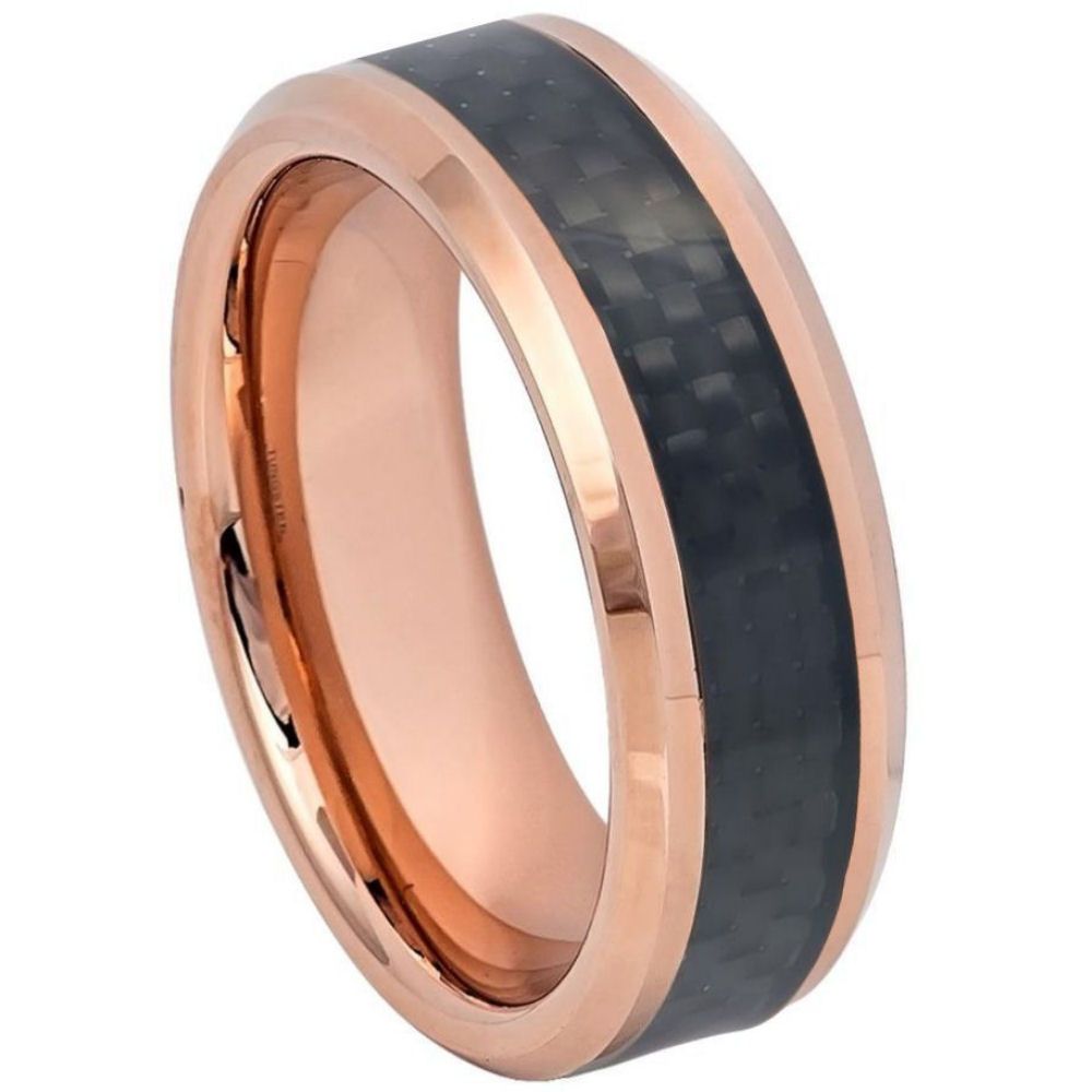 Rose with Carbon Fiber Inlay - Pasha Fine Jewelry