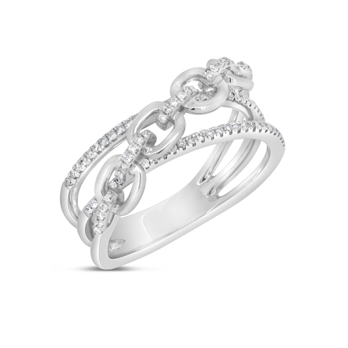 Chain Cross Diamond Ring - Pasha Fine Jewelry