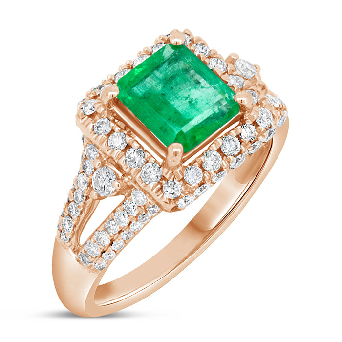 Rectangle Emerald Stone Ring - Pasha Fine Jewelry