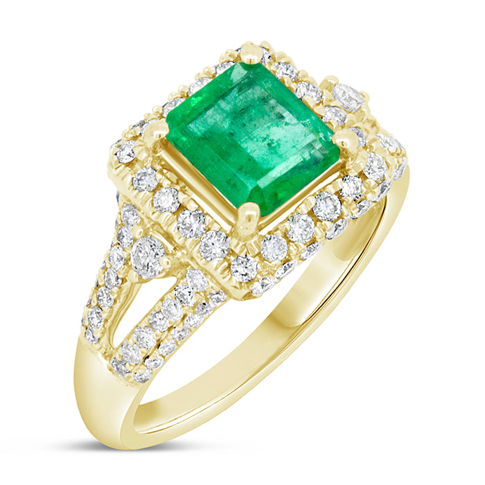 Rectangle Emerald Stone Ring - Pasha Fine Jewelry