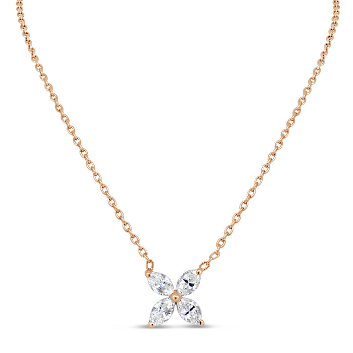 Floral Diamond Necklace - Pasha Fine Jewelry