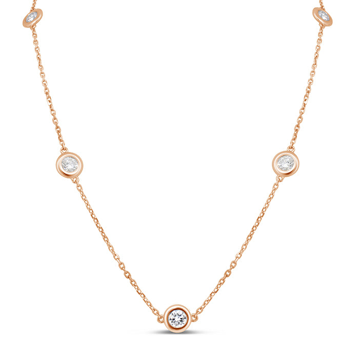 Bezel Set Necklace - Pasha Fine Jewelry
