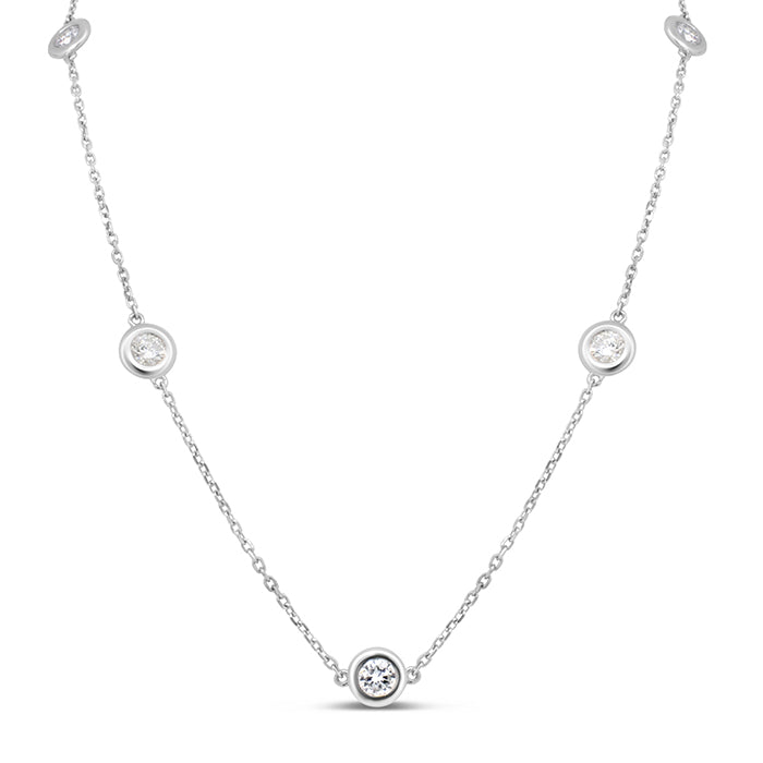 Bezel Set Necklace - Pasha Fine Jewelry