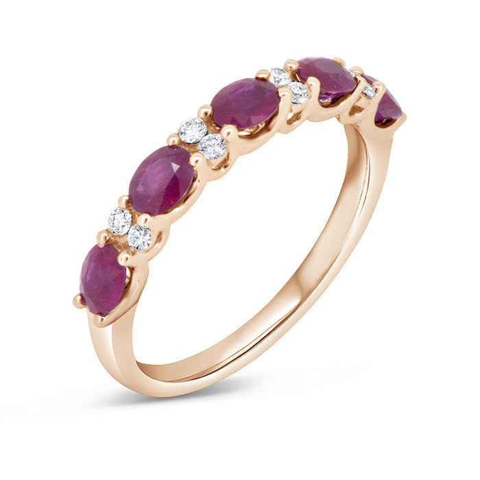5 Stone Ruby Band