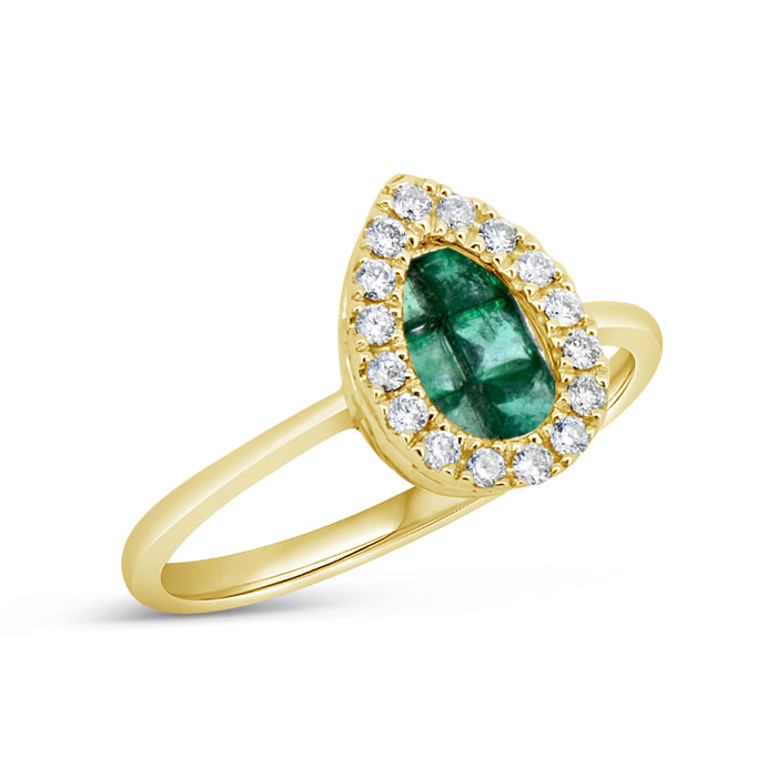 Pear Shaped Emerald Ring - Pasha Fine Jewelry