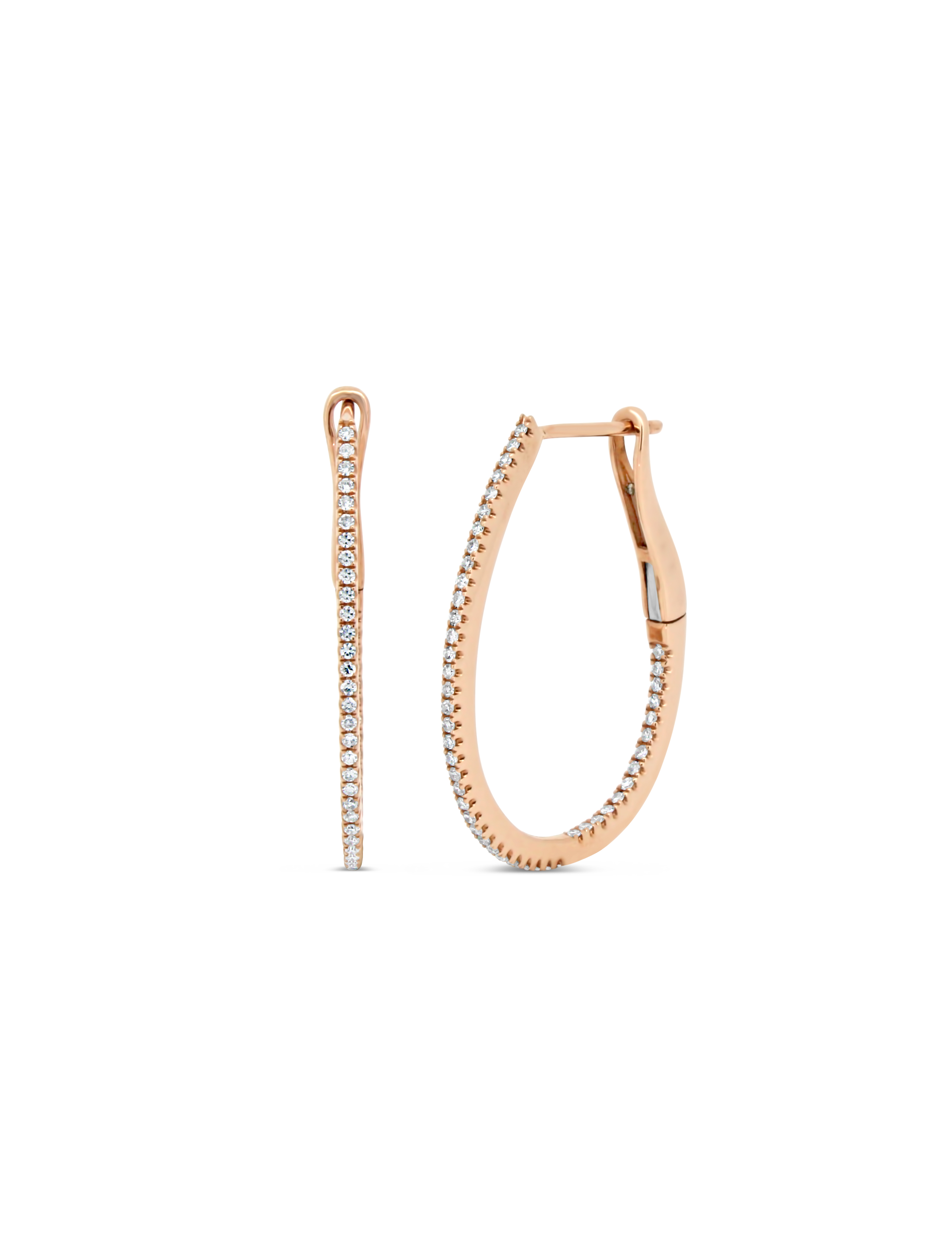 Small Tear Drop Hoops - Pasha Fine Jewelry