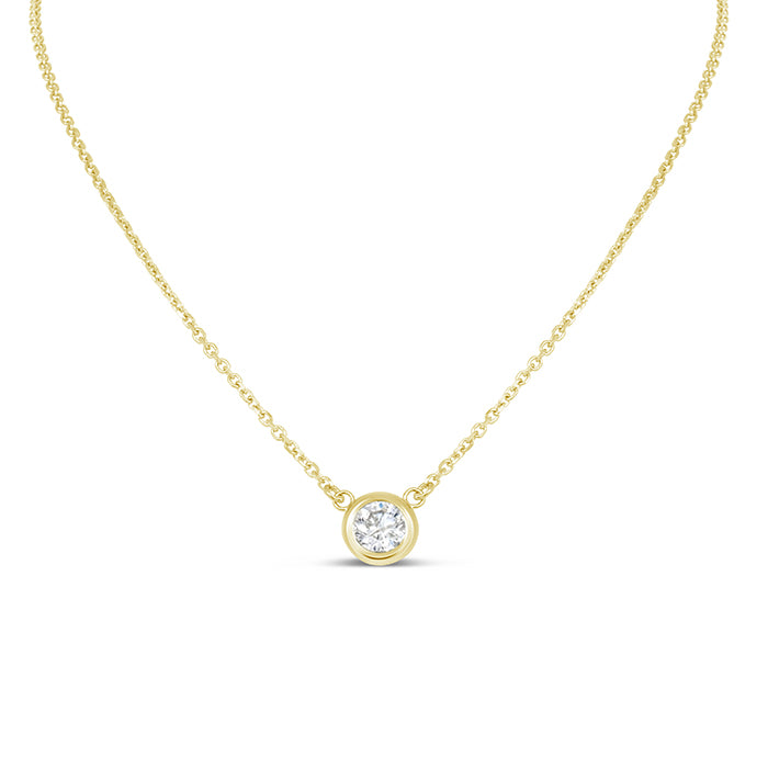 Bezel Set Diamond Solitaire Pendant