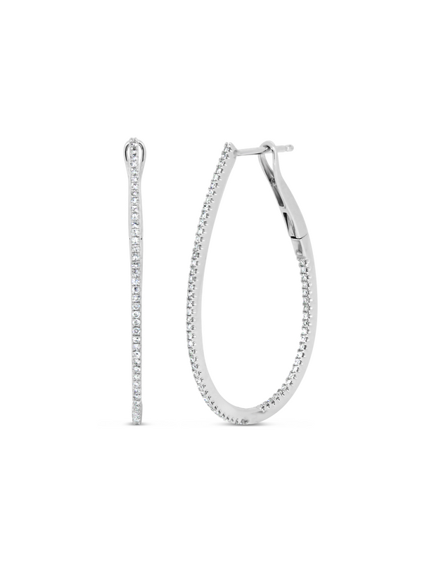 Medium Tear Drop Hoop - Pasha Fine Jewelry