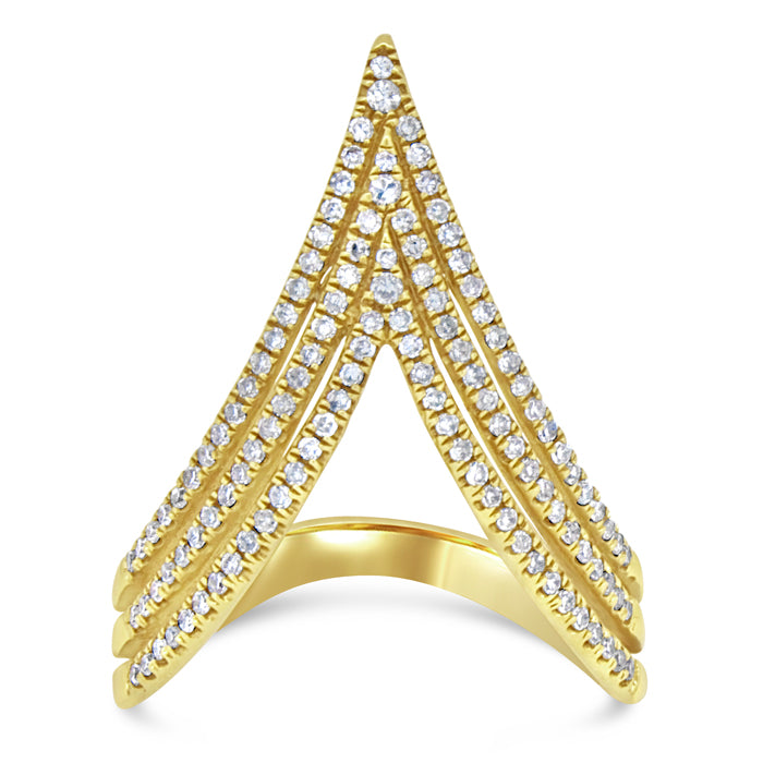 Open Triangle Diamond Ring - Pasha Fine Jewelry
