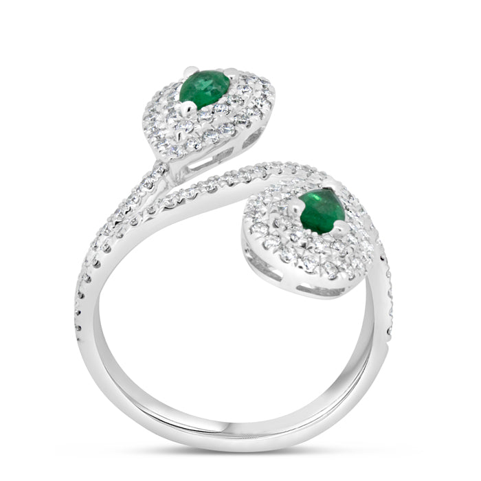 Pear Shaped Emerald Ivy Ring - Pasha Fine Jewelry