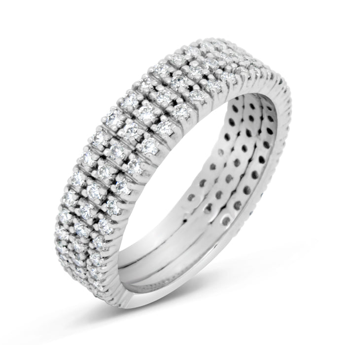 3 Row Diamond Ring - Pasha Fine Jewelry