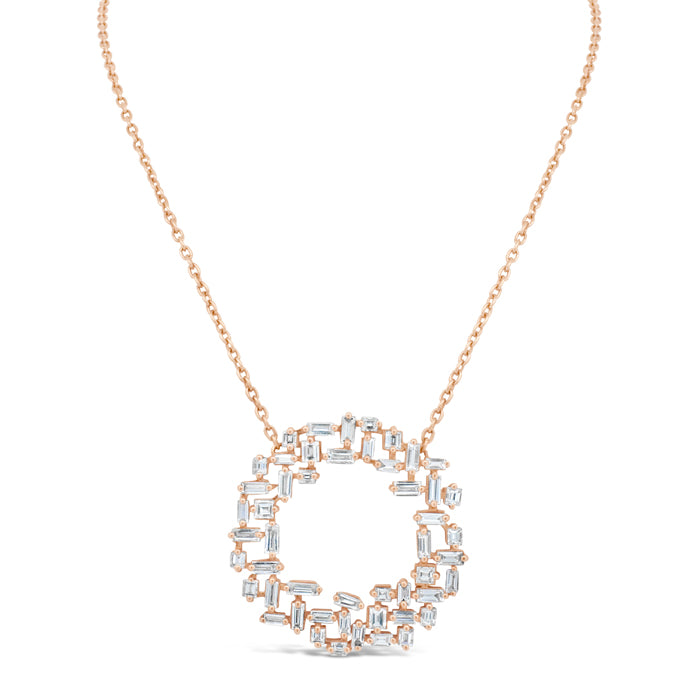 Circle Baguette Necklace