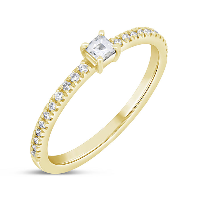 Ascher + Pavé Diamond Ring