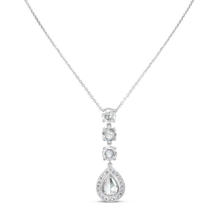 Pear-Shaped Three Stone Necklace