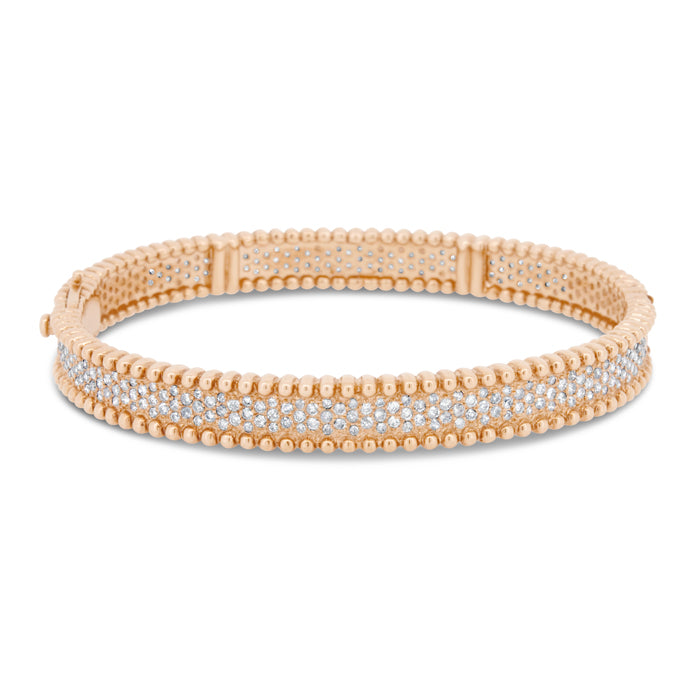 Pave Diamond Hinged Bangle - Pasha Fine Jewelry