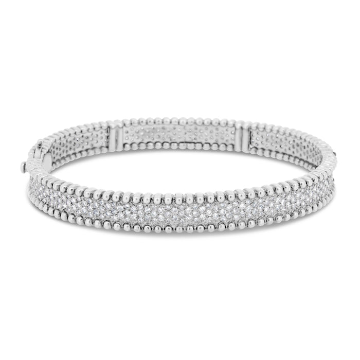 Pave Diamond Hinged Bangle - Pasha Fine Jewelry
