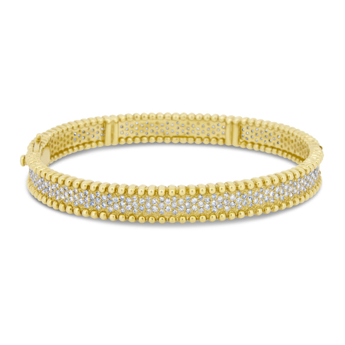 Pave Diamond Hinged Bangle - Pasha Fine Jewelry