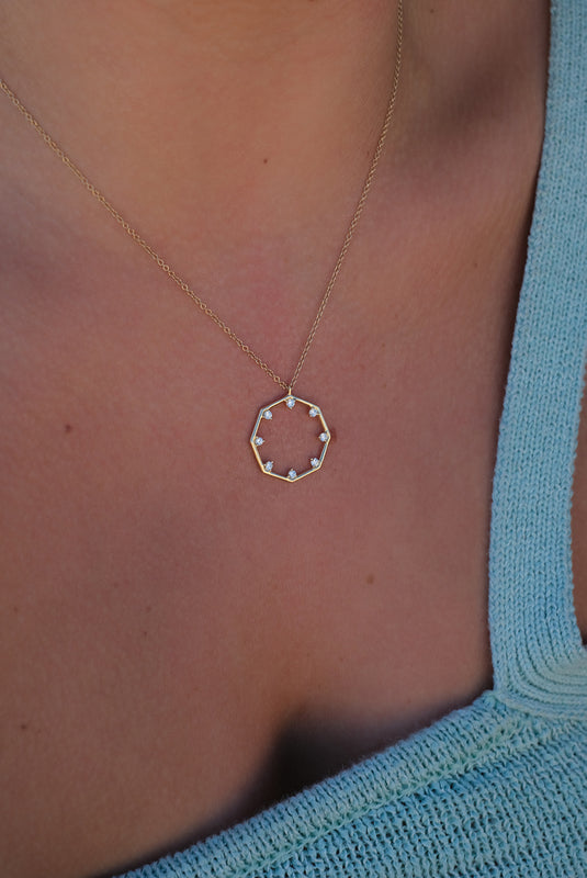 Octagon Necklace - Pasha Fine Jewelry