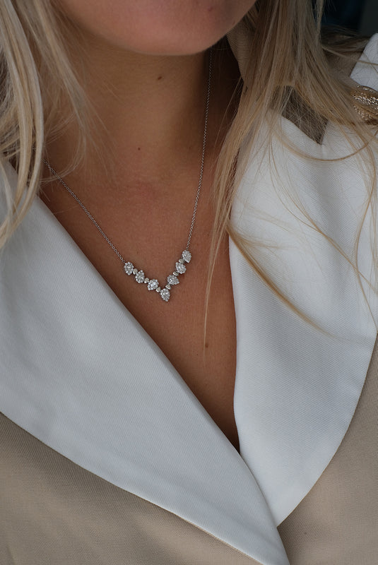 V-Shaped Diamond Necklace - Pasha Fine Jewelry