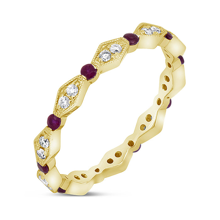 Ruby Diamond Eternity Band