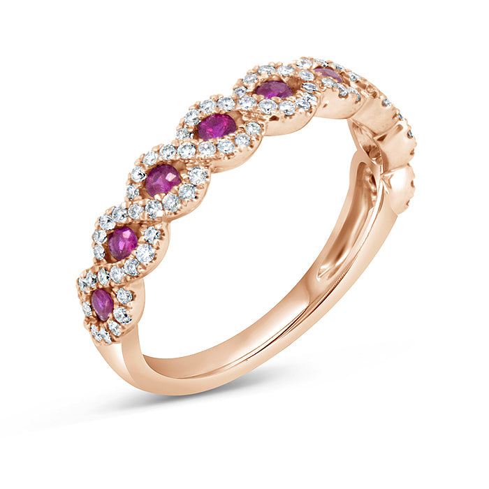 Ruby Eye Diamond Band