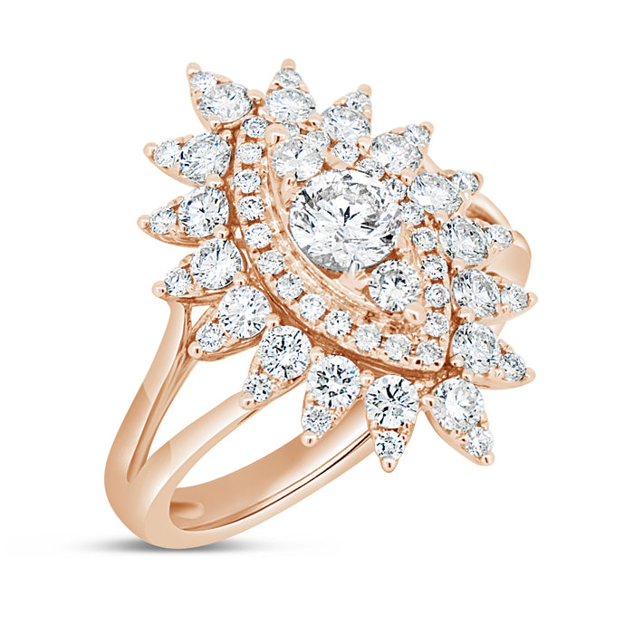 Sunburst Oval Diamond Ring - Pasha Fine Jewelry